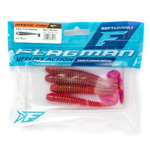 FLAGMAN Виброхвост Mystic Fish 4" #110 Glamour 10см 4шт