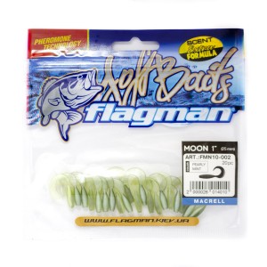 FLAGMAN Твистер Moon 1" #002 Pearly mint 2.5см 20шт