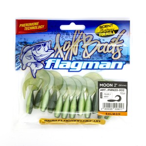 FLAGMAN Твистер Moon 2" #002 Pearly mint 5см 12шт