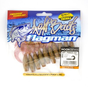 FLAGMAN Твистер Moon 2.5" #001 Dusty razz 6.3см 10шт