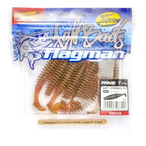 FLAGMAN Виброхвост Prime 3" UV Motor Oil Squid 7.5см 8шт