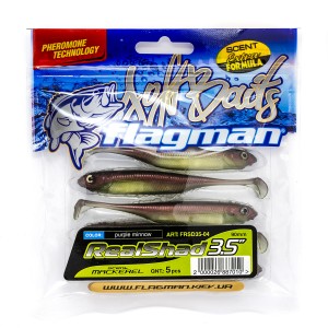 FLAGMAN Виброхвост Real Shad 3.5" Purple Minnow Macrell 8.7см 5шт