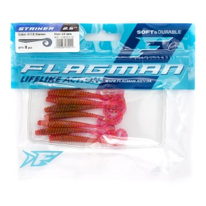 FLAGMAN Твистер Striker 2.5'' #110 Glamor 6.2см 8шт