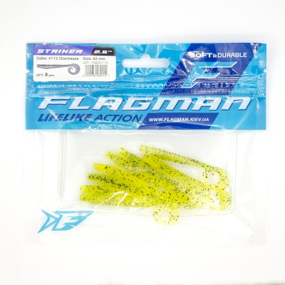 FLAGMAN Твистер Striker 2,5'' #112 Chartreuse 6,2см 8шт