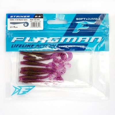 FLAGMAN Твистер Striker 2,5'' #130 Mistic Spice 6,2см 8шт