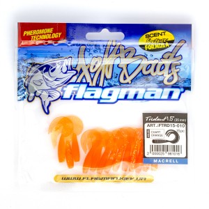 FLAGMAN Твистер Trident 1.5" Chart orange 3.8см 15шт