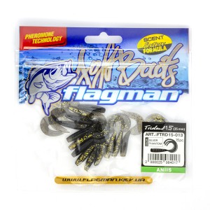 FLAGMAN Твистер Trident 1.5" Silver phantom 3.8см 15шт