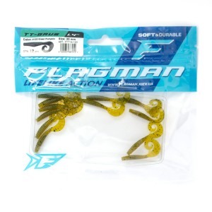 FLAGMAN Твистер TT-Grub 1.4'' #120 Green Pumpkin 3.5см 12шт