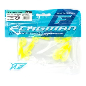 FLAGMAN Твистер TT-Grub 1.4'' #127 Lime Chartreuse 3.5см 12шт