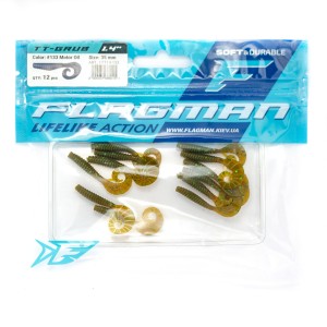 FLAGMAN Твистер TT-Grub 1.4'' #133 Motor Oil 3.5см 12шт