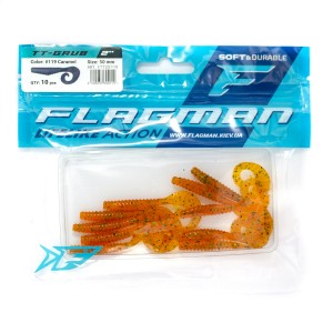 FLAGMAN Твистер TT-Grub 2.0'' #119 Caramel 5см 10шт