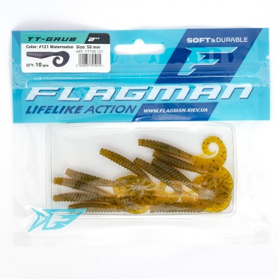 FLAGMAN Твистер TT-Grub 2,0'' #121 Watermelon 5см 10шт