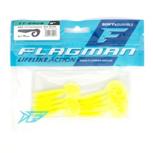 FLAGMAN Твистер TT-Grub 2.0'' #127 Lime Chartreuse 5см 10шт