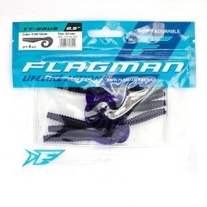 FLAGMAN Твистер TT-Grub 2.5'' #105 Violet 6.2см 8шт