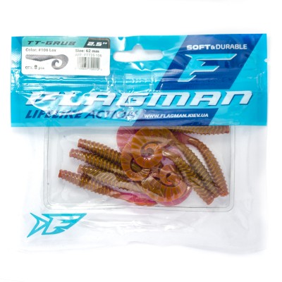 FLAGMAN Твистер TT-Grub 2,5'' #106 Lox 6,2см 8шт