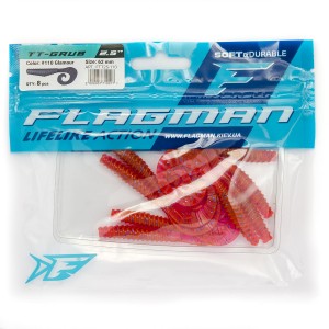 FLAGMAN Твистер TT-Grub 2.5'' #110 Glamour 6.2см 8шт