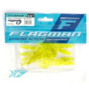 FLAGMAN Твистер TT-Grub 2.5'' #112 Chartreuse 6.2см 8шт