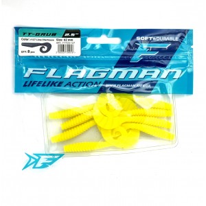 FLAGMAN Твистер TT-Grub 2.5'' #127 Lime Chartreuse 6.2см 8шт