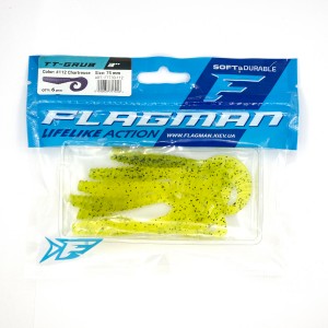 FLAGMAN Твистер TT-Grub 3.0'' #112 Chartreuse 7.5см 6шт