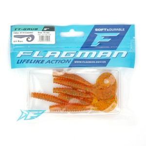 FLAGMAN Твистер TT-Grub 3.0'' #119 Caramel 7.5см 6шт