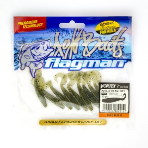 FLAGMAN Твистер Vortex 2" #001 watermelon salmon 5см 10шт