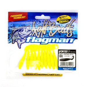 FLAGMAN Твистер Vortex 2" #012 chartreuse macrell 5см 10шт