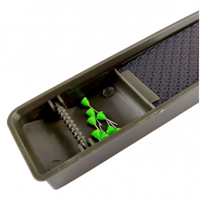 CARP PRO Поводочница карповая Rig Box для монтажа + 9 зеленых булавок