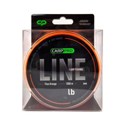 CARP PRO Леска Fluo Orange 1000м 0,370мм