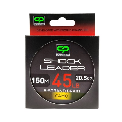 CARP PRO Шок-лидер Delight Camo 45lb 150м