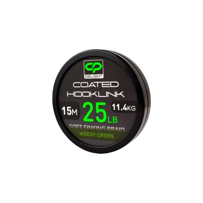 CARP PRO Поводковый материал в оболочке Deligth Sinking Hooklink зеленый 25lb 15м