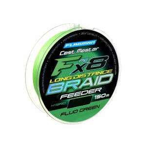 FLAGMAN Шнур Cast Master Long Distance F8 Feeder 150м Fluo Green 0.14мм 9.5кг 21lb