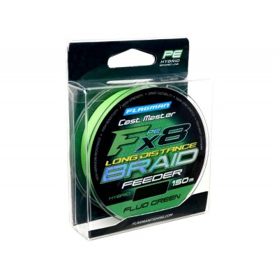 FLAGMAN Шнур Cast Master Long Distance F8 Feeder 150м Fluo Green 0,16мм 11кг 23lb