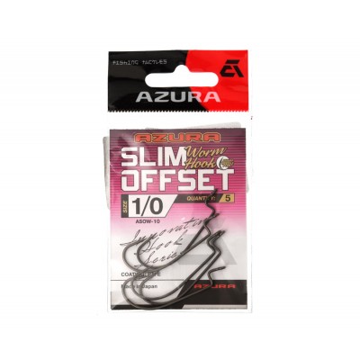 AZURA Крючок Slim Offset Worm Hook №3/0 5шт