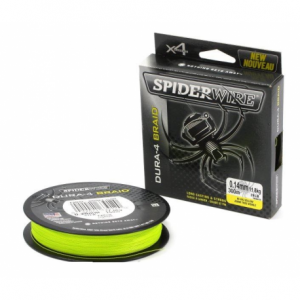 SPIDERWIRE Шнур плетеный Х4 Dura Braid 150м яркожелтый 0.10мм 9.1кг 20lb Yel