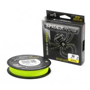 SPIDERWIRE Шнур плетеный Х4 Dura Braid 300м яркожелтый 0.12мм 10.5кг 23lb Yel