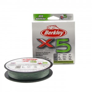 BERKLEY Шнур плетеный X5 150м темнозеленый 0.06мм 6.4кг