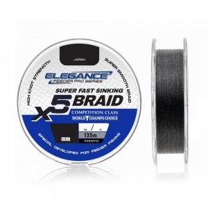 ELEGANCE FEEDER PRO Шнур Fast Sinking Feeder 135м Braid Black 0.08мм 6.2кг