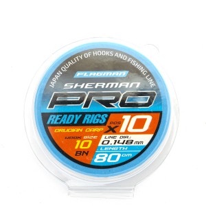 FLAGMAN Поводок готовый Sherman Pro Crucian Carp Ready Rigs №10 d0.148 80см 10шт