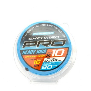 FLAGMAN Поводок готовый Sherman Pro Crucian Carp Ready Rigs №16 d0.105 80см 10шт