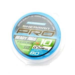 FLAGMAN Поводок готовый Sherman Pro Feeder Ready Rigs №12 d0.148мм 80см 10шт