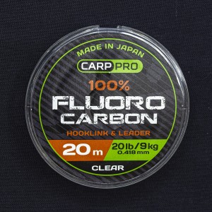 CARP PRO Леска флюорокарбон 100% 20м 20lb 0.418мм