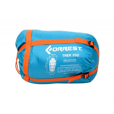 FORREST Спальный мешок Trek 350 Blue-Orange 220x80x50см