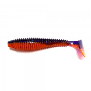 FLAGMAN Виброхвост Mystic Fish Fat 3.3" #0502 Violet Orange