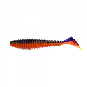 FLAGMAN Виброхвост Mystic Fish Fat 3.8" #0502 Violet Orange