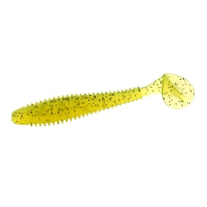 FLAGMAN Виброхвост Mystic Fish Fat 3.8" #112 Chartreuse 9.5см 4шт