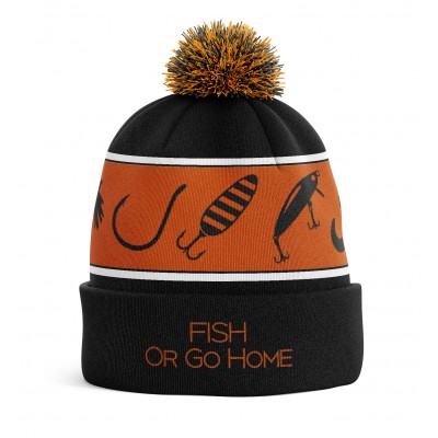 VEDUTA Шапка зимняя Pompom Hat Fish Or Go Home