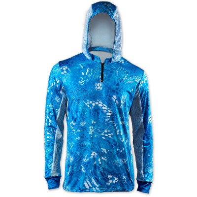 VEDUTA Худи Air серия UPF50+ Reptile Skin Blue Water 4XL мужская