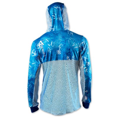 VEDUTA Худи Air серия UPF50+ Reptile Skin Blue Water 4XL мужская